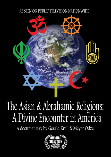 Movie poster showing symbols of major religions<br>
